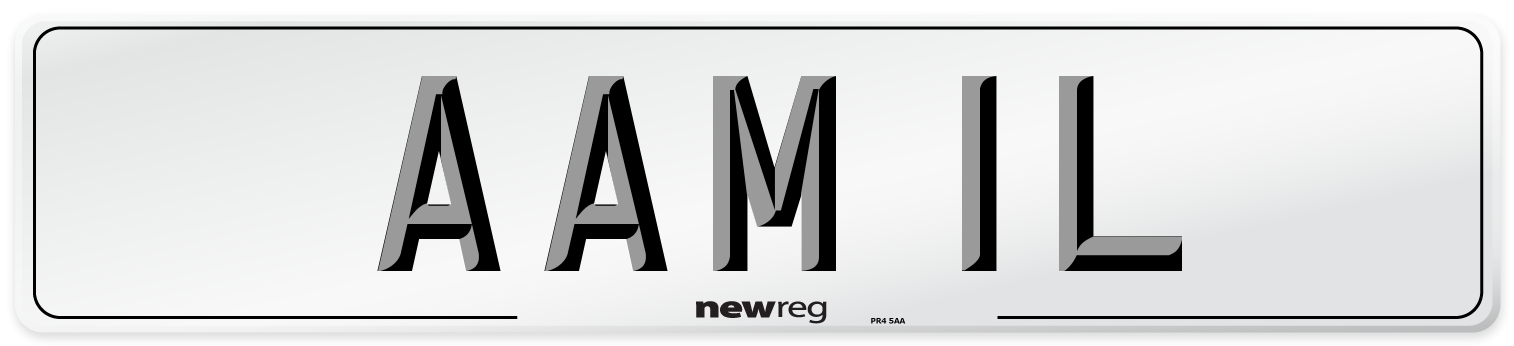 AAM 1L Number Plate from New Reg